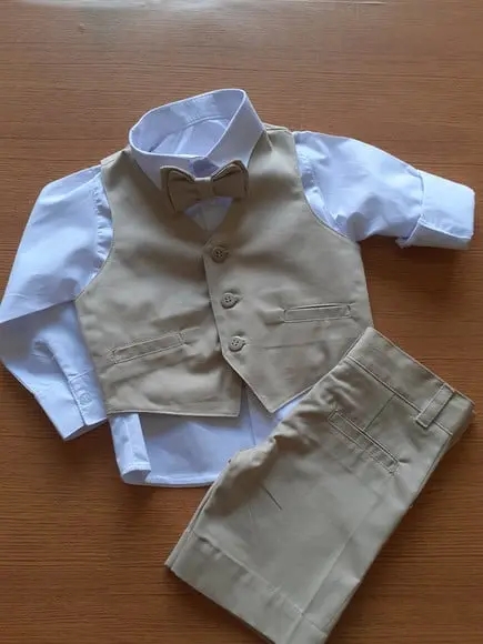 Colete,camisa e Bermuda para Pajem de Casamento
