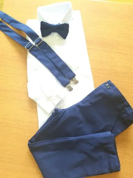 Conjunto Pajem com Suspensorio Azul