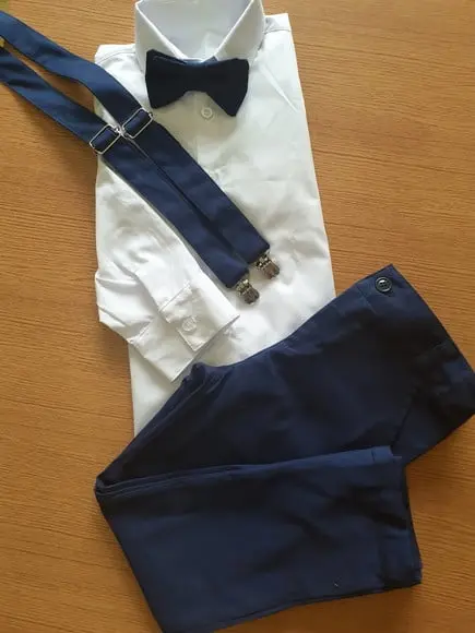 Conjunto Pajem com Suspensorio Azul