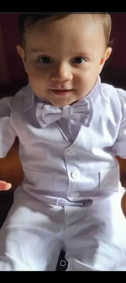 Roupa Branca Batizado com Colete