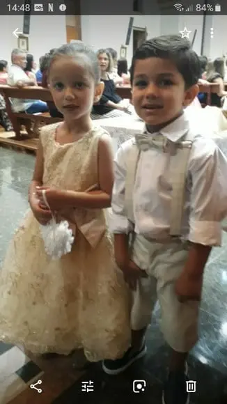 Roupa Bermuda para Pajen de Casamento Bege
