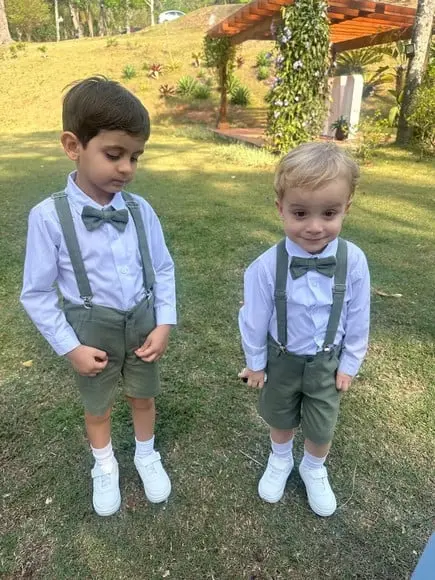 Roupa Pajem Verde Oliva com Bermuda