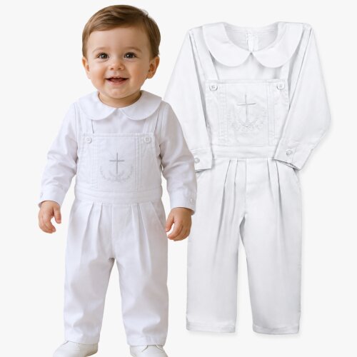 Roupa Batizado Jardineira
