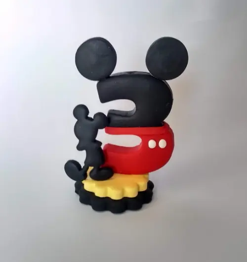 Vela em Biscuit Personalizada Mickey
