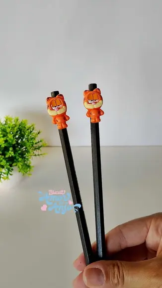 Ponteira de Lápis em Biscuit - Garfield