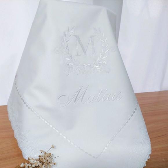 Cueiro Manta Percal 400 Fios Luxo Floral Delicado