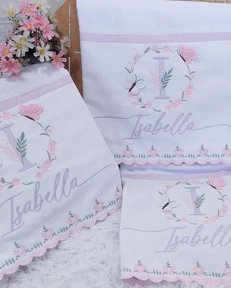 Enxoval Bebe Personalizado Floral Delicado Luxo