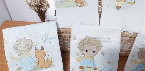 Kit 05 Toalhas de Lavabo Personalizada Príncipe