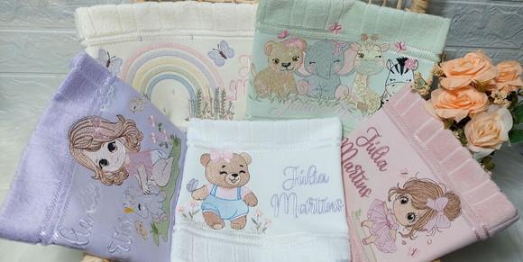 Kit 5 Toalhinhas Escolar Boca Personalizada