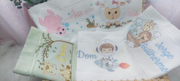 Kit 5 Toalhinhas Escolar Boca Personalizada