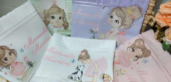 Kit 5 Toalhinhas Escolar Boca Personalizada
