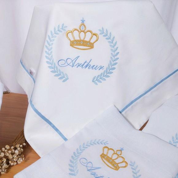 Kit Cueiro + Fraldas Dia a Dia Príncipe Coroa Ramos Luxo