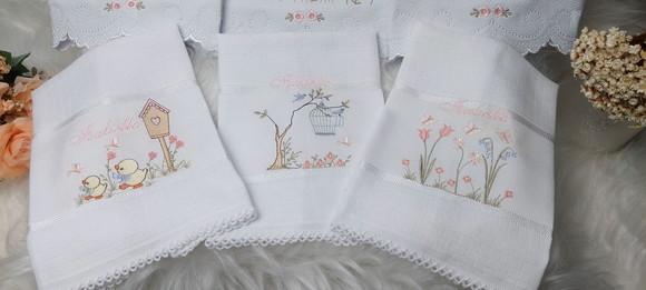 Kit Fraldas Bebê Barra Recortada e Linha Premium Floral