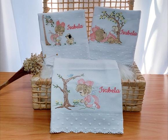 Kit Fraldas com Renda Delicada Menina Bonecas Luxo