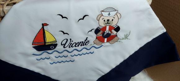 Kit Fraldas Personalizada Cremer Luxo Urso Marinheiro