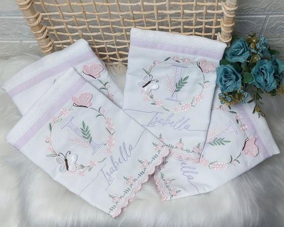 Kit Fraldas Personalizadas Barra Recortada 5 Peças