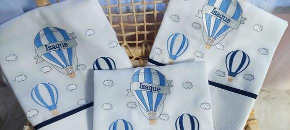Kit Fraldas Personalizadas Balão Menino Luxo