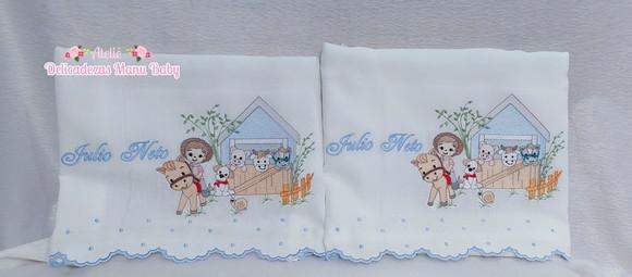 Kit Fraldas Personalizadas Barra Recortada Fazendinha Luxo