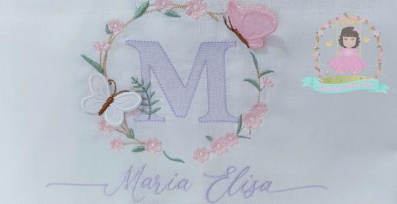 Kit Fraldas Personalizadas Barra Recortada Floral Luxo