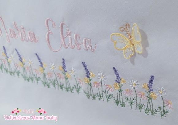 Kit Fraldas Personalizadas Barra Recortada Lavanda Luxo