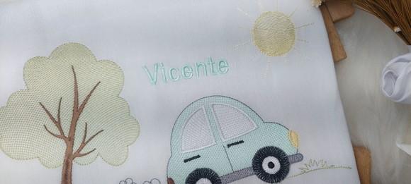 Kit Fraldas Personalizadas Carrinho Menino Delicado