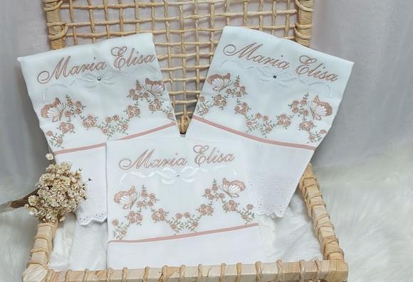 Kit Fraldas Personalizadas Floral Luxo