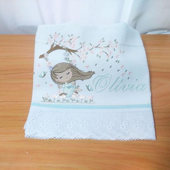 Kit Fraldas Personalizadas Luxo Linha Premium Floral Menina