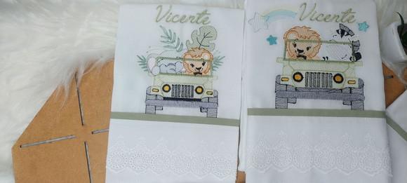 Kit Fraldas Personalizadas Safari no Carro Delicado Luxo