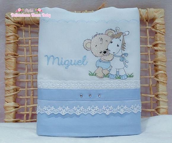 Kit Fraldas Personalizadas Ursinho Delicado Luxo