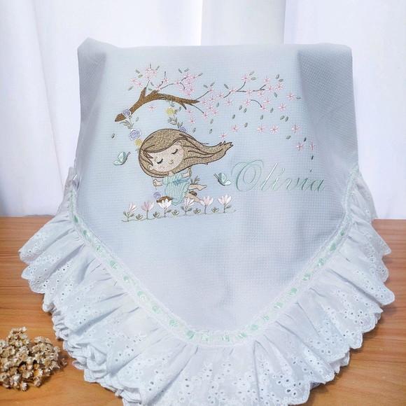 Kit Personalizado Menina Boneca Balanço Floral Enxoval Luxo