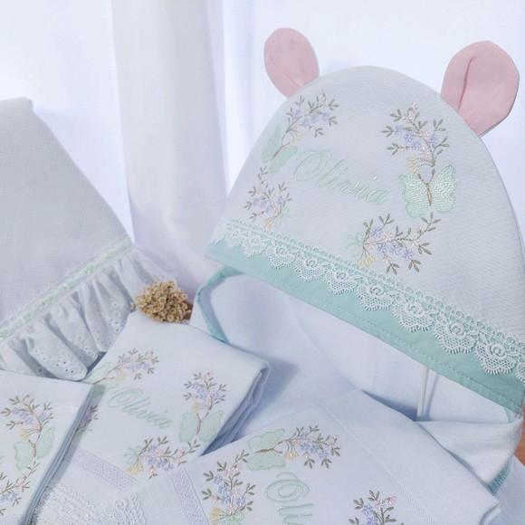 Kit Personalizado Menina Boneca Balanço Floral Enxoval Luxo