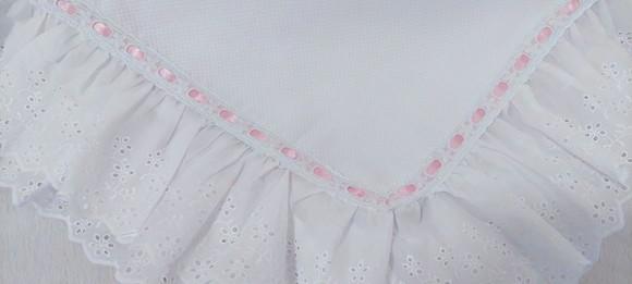 Manta Piquet Luxo Floral Borboleta Delicado Bordado