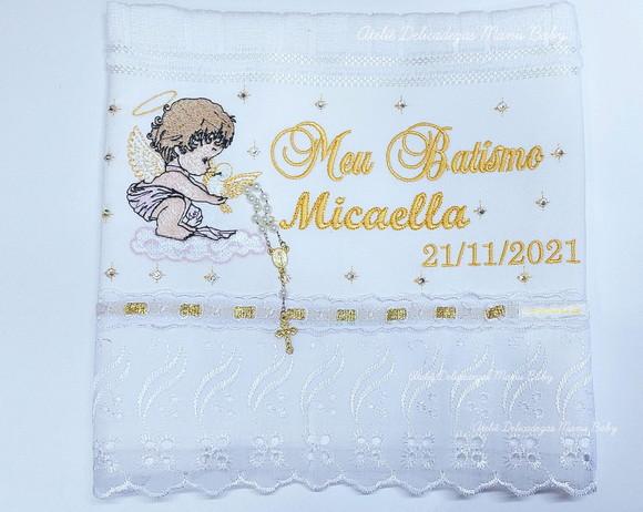 Toalha Batizado Anjinha na Nuvem Meu Batizado