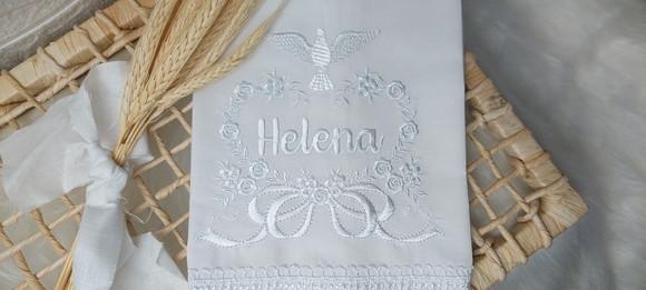 Toalha Batizado Delicada + Vela Batizado Luxo