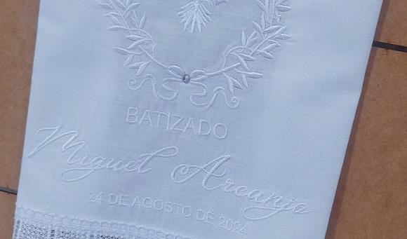 Toalha Batizado Espírito Santo + Vela Batizado