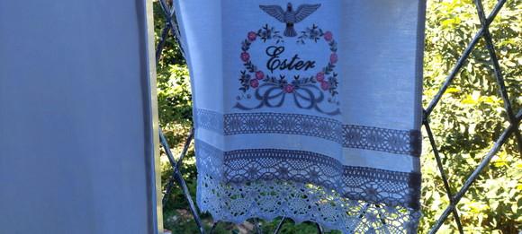Toalha Batizado Espírito Santo Floral+ Vela