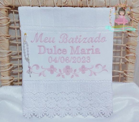 Toalha Batizado Floral