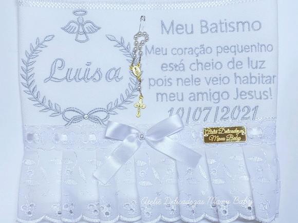 Toalha Batizado Ramos e Anjinho