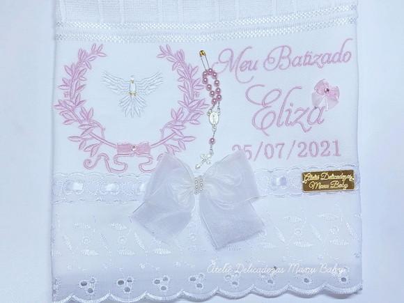 Toalha bordada batizado