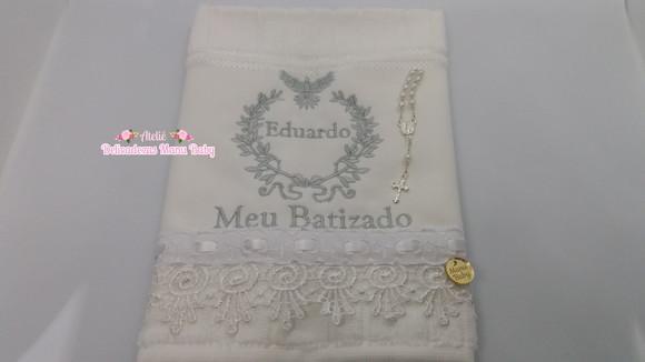 Toalha bordada batizado