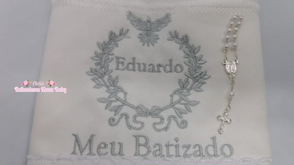 Toalha bordada batizado