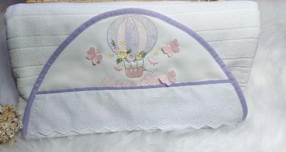 Toalha com Capuz Floral Delicado