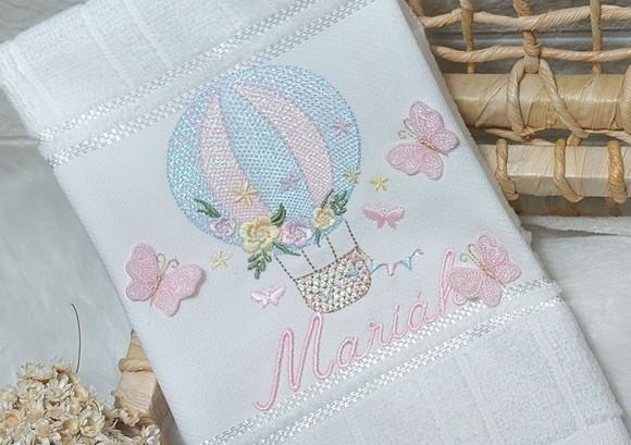 Toalha de Lavabo Boca Balão Floral Personalizada