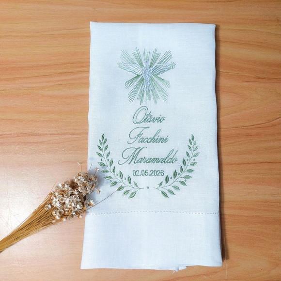 Toalha Linho Delicado Batizado Divino Espírito Santo Ramos V