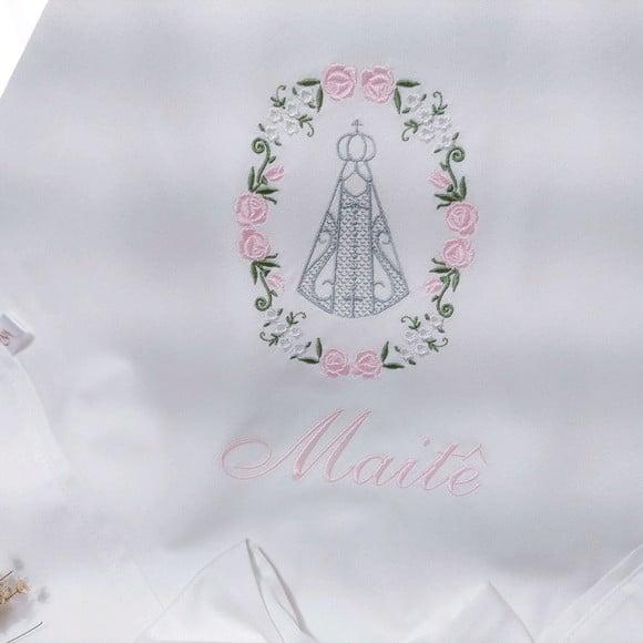 Cueiro Manta Percal 400 Fios Luxo Nossa Senhora Floral