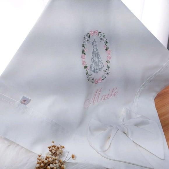 Cueiro Manta Percal 400 Fios Luxo Nossa Senhora Floral