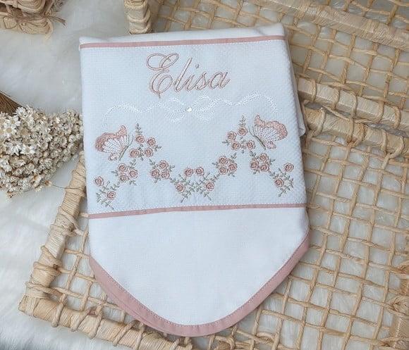 Enxoval Bebê Luxo Floral Rosé Delicado Premium