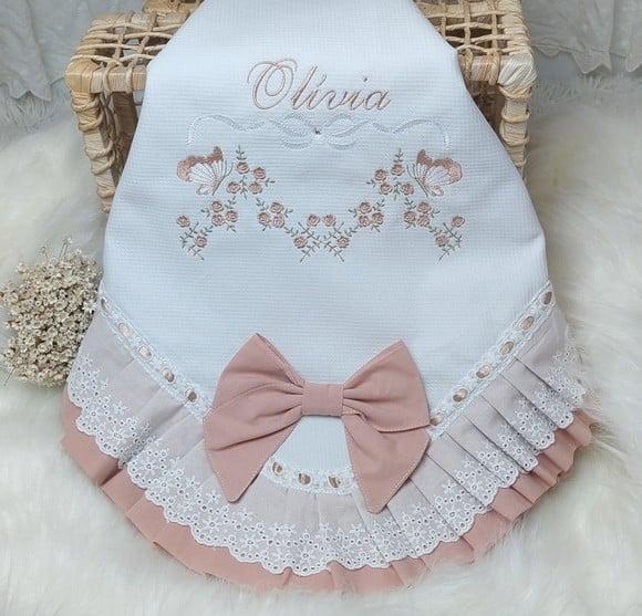 Enxoval Personalizado Floral Rosé Luxo Delicado