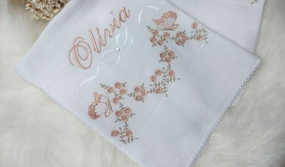Enxoval Personalizado Floral Rosé Luxo Delicado