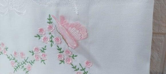 Kit 3 Fraldas Florais com Barrinha Bordada Luxo